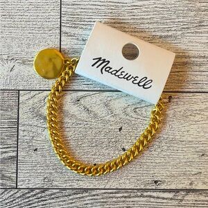 Madewell Gold-Tone Chain Bracelet with Charm NWT